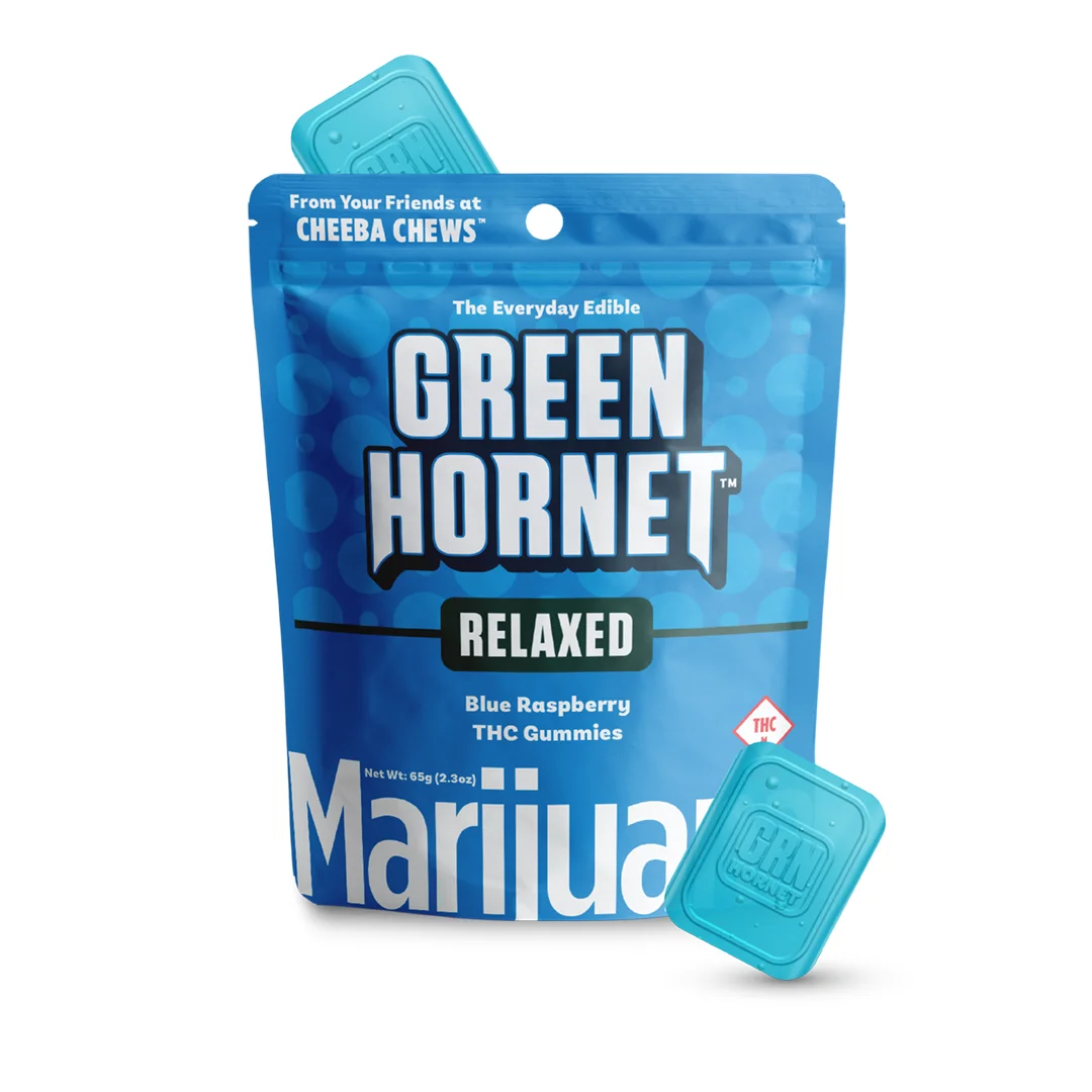GREEN HORNET Blue Raspberry - 100 Mg - 10 Pack