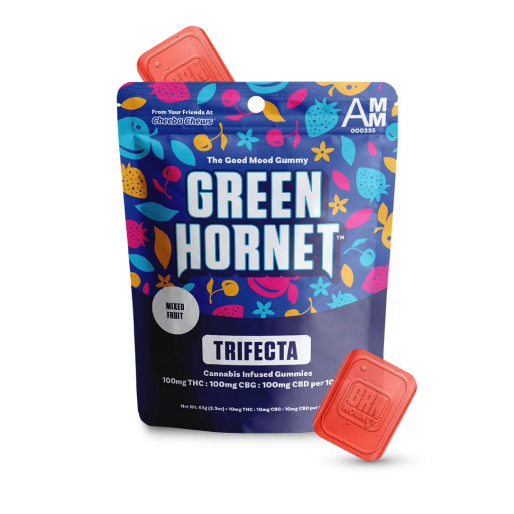 Green Hornet Gummies - Trifecta - THC + CBD + CBG - 100mg