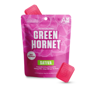 Green Hornet Gummies - Watermelon - Sativa - 100mg (10 x 10mg)